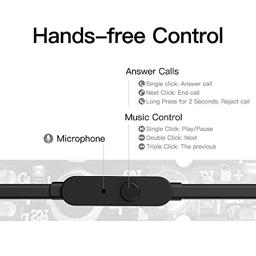 GGMM Auriculares In-Ear  Sonido Est  reo Auriculares con Microfono  Dise  o Ergon  mico C  modo para iPhone  Huawei  XiaoMi y MP3 -Vino Rojo