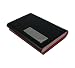 Ammvi Creations Black-Red Plush Faux Leather & Steel Visting/Credit/Debit/ID Card Holder RS.295.00