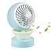 Produktbild USB Ventilatoren, Furado USB Ventilatoren Luftbefeuchter, USB Klimaanlage Mini Ventilator mit Wasser Sprühbefeuchter und Nacht Licht, USB Ventilator mit Luftbefeuchter für Schreibtisch, Tisch, Sommer, Schönheit, Haus, Büro, Outdoor, Reisen, Schlafen (Blau)