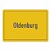 Produktbild Mousepad Ortsschild Oldenburg schwarz