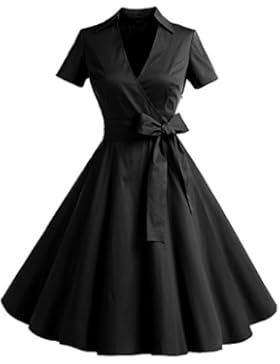 Timormode Rockabilly kleid 50s Polka Dot Weiß Cocktail Kleid Vintage Kleid Kurze Ärmeln