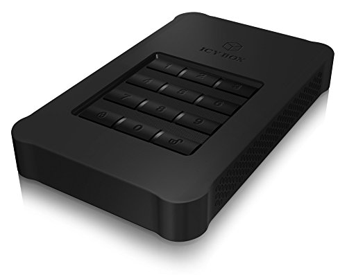 Icy Box IB-289U3 Externes Gehäuse mit Tastenverschlüsselung für 2,5″ (6,35 cm) SATA HDD/SSD, AES 256-bit Hardware-Verschlüsselung, USB 3.0, Schwarz - 3