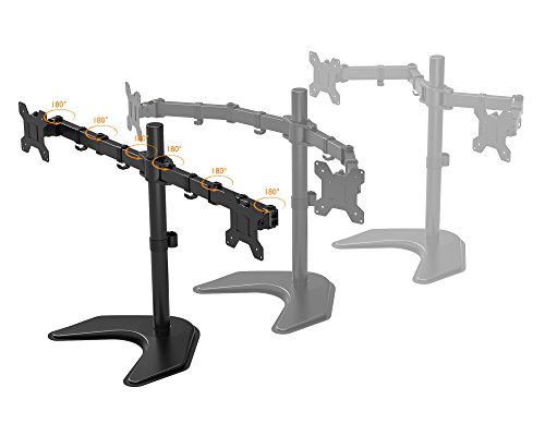 1home 13″-27″ Monitor-Tischhalterung für LED und LCD Monitor Schreibtisch Monitorständer neigbar 180° schwenkbar 360° höhenverstellbar 10 kg für jeden Monitor (2 Monitor) - 4