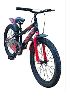 FENNEX Two Wheeler Cycle for 6 to 10 Year Girls & Boys| Glossy Black Designed Comfortable Cycle for Kids