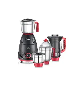 Prestige Regal Mixer Grinder, 750W, 3 Stainless Steel Jar + 1 Juicer Jar, Multi-Color, Medium