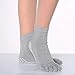 Produktbild VCB Sport Fitness Yoga Socken Fünfzehen Anti-Rutsch Atmungsaktive Yoga Damen Socken - grau