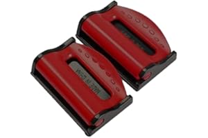 ISKIP 2 Pack Car Seatbelt Adjuster, Car Seat Belt Clip Stopper, Shoulder Neck Strap Positioner, Universal Plastic Lock Strap Clamp Auto Vehicle Clip for Kids and Adults (Red)