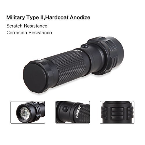 Paragala Außen Handhled Tactical Taschenlampen IPX7 Wasserdicht Rot / Grün / Weißlicht LED Taschenlampen Fackel für die Jagd Fischen Wandern Lesen Detector - 5