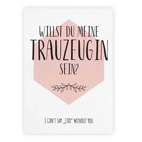 Trauzeugin fragen, Postkarte Trauzeugin, I can’t say i do without you