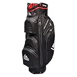 11 bolsillos para accesorios. Eze Kaddy Aqua Dry - Bolsa de Deporte para Golf, Color Negro/Blanco, Talla UK: 9 Inch