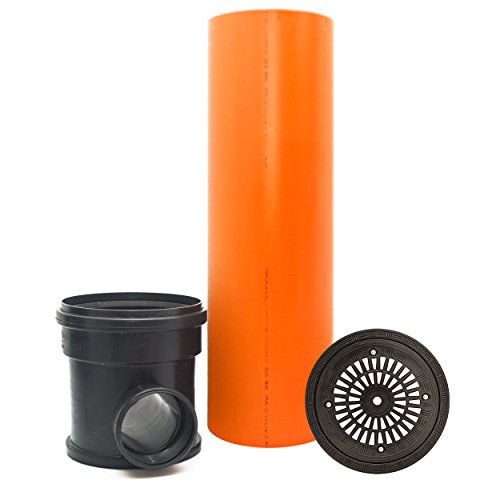 KG Schacht DN315 1-Fach-Zulauf DN 160, KG Rohr Kanal Entwässerung, Deckel rund Regen, Komplett SET