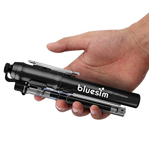 Bluesim Fahrradpumpe Minipumpe Luftpumpe Ballpumpe Standpumpe Mini-Fahrradpumpe mit Befestigungsklammer für Presta & Schrader Ventil hohen Druck 18 bar 260 psi für Fahrrad und Bälle - 4