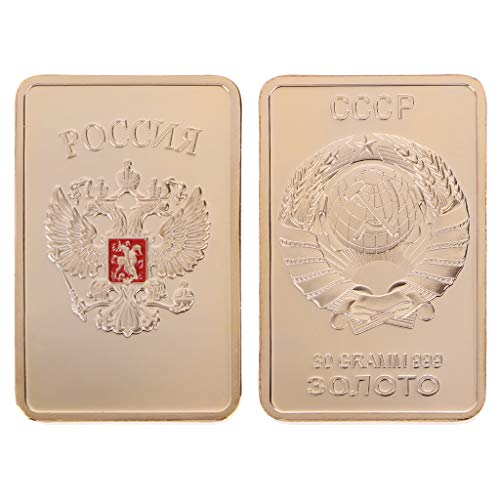Preisvergleich Produktbild angelliu Sowjetisches nationales Emblem CCCP UDSSR-Goldüberzogenes Bullion-Stab-russische Andenken-Münze