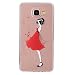 Produktbild Samsung Galaxy A3 2016 Hülle, Asnlove Premium Handyhülle Transparent Weiche TPU Gel Silikon Schutzhülle für Samsung A3 2016 Case, Samsung A3 2016 Cover, Galaxy A3 2016 Case, Galaxy A3 2016 Cover - Mädchen im roten Kleid