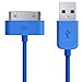 Produktbild Xtra-Funky Exklusiv 1 Metre langes hochqualitatives Ersatz-USB-Ladegerät und Daten-Synchronisierungs-Übertragung Kabel für iPhone 3G 3GS 4 4S / iPod Touch 1st 2nd 3rd 4th / Nano & Classic 1st 2nd 3rd 4th 5th 6th/ iPad 1 & 2 (Sync nur mit iPad) - Blau