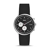 Fossil Chase Chronograph schwarz Silikon Herren-Armbanduhr FS5484