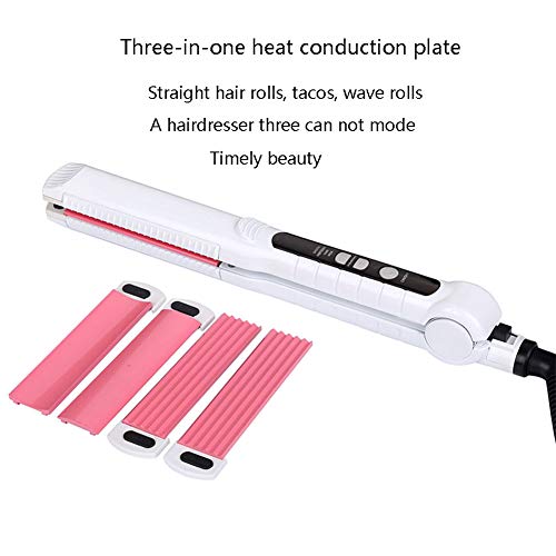 Hair Straightener 3 in One Changeable Plate Hair Straightener Ceramic Liquid Crystal Does Not Hurt Hair