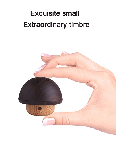 Preisvergleich Produktbild Zhuhaimei,Holz Textur Wireless Bluetooth Lautsprecher Mini Pilz Lautsprecher Schöne Bluetooth Audio PC-1 Portable Mini Lautsprecher(Color:BRAUN)