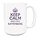 Produktbild Duke Gifts Violett Keep Calm und Love Battenberg Big 444 ml Tasse TXT 2160