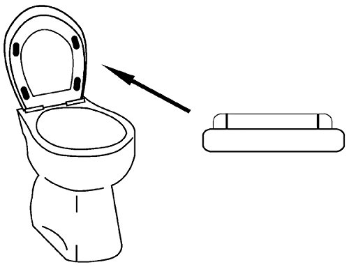WC-Sitz-Puffer Nr. 20 | Auflagestopfen für Toilettensitz | Abstandhalter für WC-Brille | Dämpfer | Weiß | Kunststoff - 3