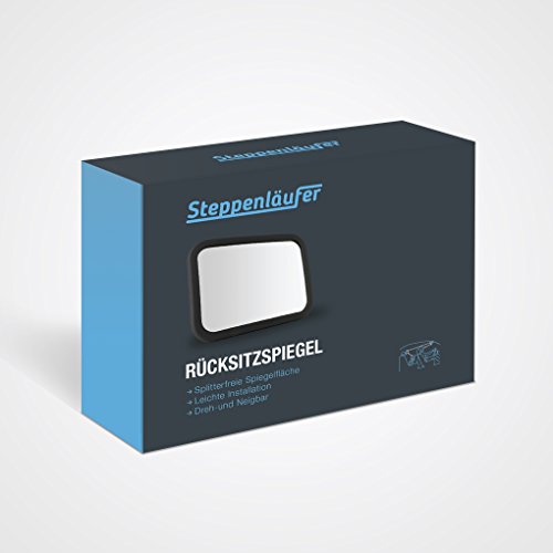 Rücksitzspiegel für Babys von Steppenläufer | Babyspiegel für’s Auto (Kindersitz-Spiegel) – Autospiegel / Rückspiegel für’s Baby, splitterfreier und extra großer Spiegel für die Babyschale - 2