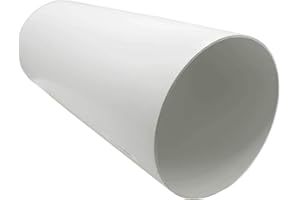 Kair Plastic Ducting Pipe 150mm - 6 inch / 350mm Short Length -Rigid Straight Duct Channel