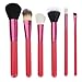 Abody New 12pcs Professional Wooden Handle Makeup Brush Set Cosmetic Brush Kit Makeup Tool with Cup Leather Holder Case (Rose)