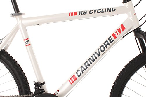 KS Cycling Fahrrad Mountainbike Hardtail Carnivore RH, Weiß, 26 Zoll, 540M - 4