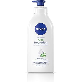 NIVEA Aloe Vera Body Lotion 600ml, 72H Moisturization, Refreshing, Non Sticky for