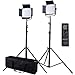 Produktbild Hakutatz LED Videoleuchte Studioleuchte Set CRI90+ 4500Lm 3200-5600K Dimmbar inkl. Fernbedienung und Lampenstativ