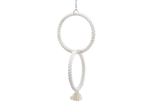Nobby - 2 grands anneaux pour perroquet - Coton - Diamètre 74 cm