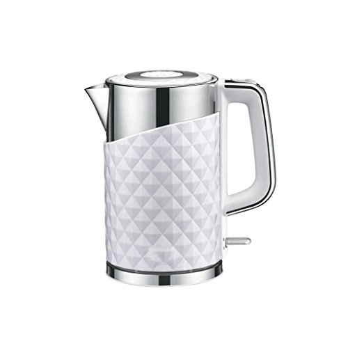 Preisvergleich Produktbild Rollsnownow Home Edelstahl-Wasserkocher Doppel-Isolierung Schlafzimmer Büro Küche Große Kapazität Automatische Abschaltung 1.7L Nach der Fertigstellung der automatischen Heizung ( Farbe : Weiß )