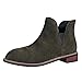 Produktbild WWricotta Damen Schuhe Stiefeletten Chelsea Boots mit Blockabsatz Profilsohle Flandell Kurzschaft Stiefel Freizeitschuhe Wildleder Martin Stiefel Ankle Boots