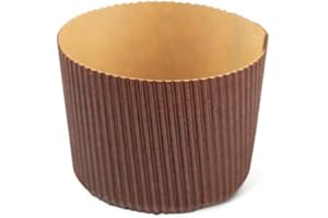 DECORA, 0320168 12 Moldes para Panettone de 100 g, de Papel Rígido de Celulosa Pura, Resistente a Temperaturas de 200 °C, Ideal para Hacer un Panettone en Casa, Hechos en Italia.