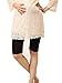 Liang Rou Maternity Elastane Adjust Waistband Short Leggings Plain Color Black