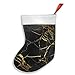 Produktbild Gold Black Wallpaper Xmas Christmas Stockings Xmas Party Mantel Decorations Ornaments Decoration Kids Gift Holding Stocking Tree Ornament