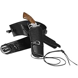 falksson Ceinture Imitation Cuir avec étui Western Noir