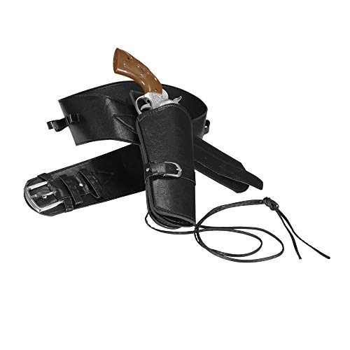 falksson Ceinture Imitation Cuir avec étui Western Noir