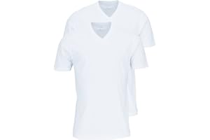 Olymp T-Shirt Doppelpack V-Ausschnitt weiß