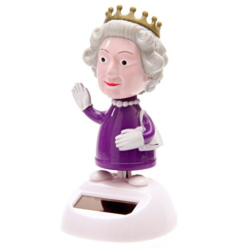 (779) Solar Wackelfigur Queen Wackel England Königin UK Fun Fensterbank - 3