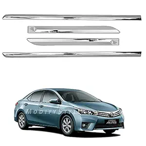 ModifyStyle Side Beading/Side Cladding/Door Garnish/Door Protector Chrome Suitable for Toyota Corolla Altis (2014 to 2016) Type 3 (Set of 4pcs)