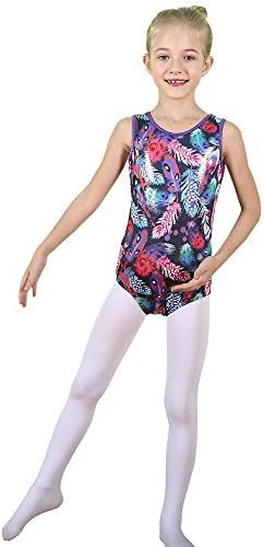 ZNYUN One-piece Sparkle Dancing Gymnastics Athletic Leotard for Little Girl