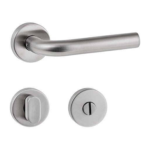 Preisvergleich Produktbild Hochwertige Edelstahl Rosettengarnitur Orlando 2 - WC / Bad