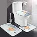 Produktbild EgBert 3Pcs Toilettenseat Cover Lovely Duschkabine Pedestal Teppiche Deckeltoilette Covers Bad-Matten