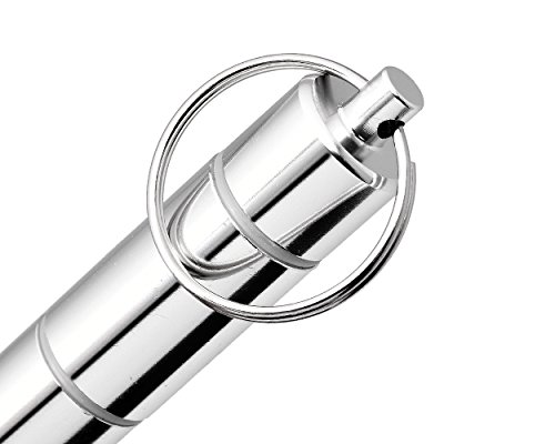 DSstyles Portable Metall Zahnstocher Halter Leichten Aluminium Legierung Tasche Größe Zahnstocher Box Schlüsselanhänger – Silber, Idear Geschenk für Weihnachten, Geburtstag, Business - 5