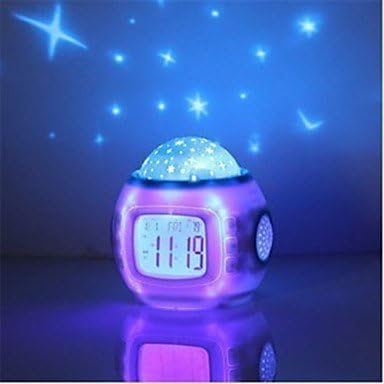 ZMW Music Starry Star Sky Digital Led Projection Projector Alarm Clock Calendar Thermometer horloge reloj despertador