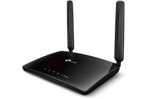TP-Link TL-MR6400 300 Mbps 4G Mobile Wi-Fi Router, SIM Slot Unlocked, No Configuration Required, Removable External Wi-Fi Antennas, UK Plug, Black
