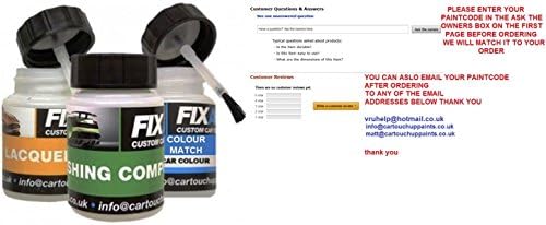 MAZDA CAR TOUCH UP PAINT KIT 20ml COLOUR MATCH PAINT 20ml LACQUER 20ml FINE SCRATCH REMOVING COMPOUND