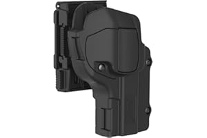 Omitac Fondina con clip da cintura Beretta 92 rotazione a 360°, fondina OWB per fondina Beretta 92FS 98fs per mano destra indice dito rilasciato Autolock rilasciato esterno cintura nascosta Carry