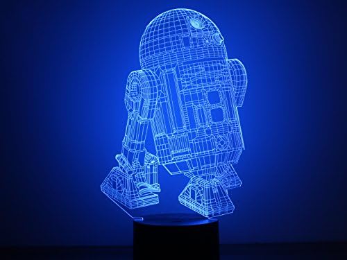 Creative 3D light electric Star Wars R2D2 Robo Model Illusion 3d Lamp LED 7 Color changing USB touch sensor Desk Night light,Home Decoration night light Preetty gift for Birthday Holiday Xmas festival